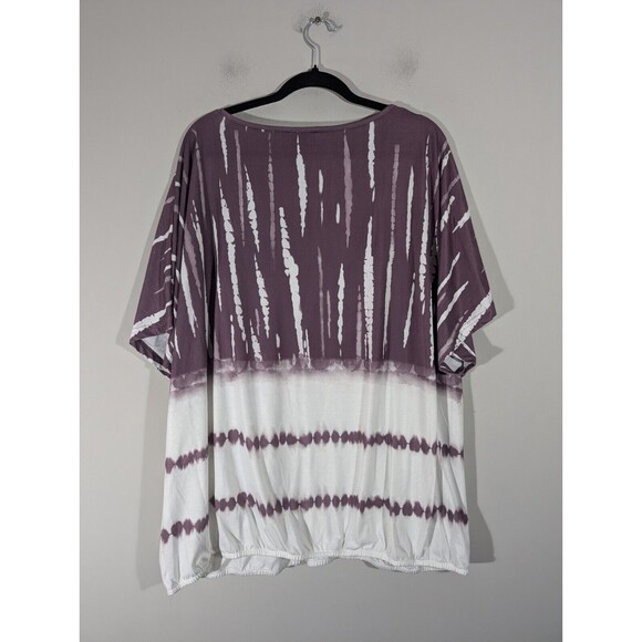 Bloomchic Top Women Plus 22 Maeve Tie Dye Batwing Sleeve T-Shirt - Picture 2 of 8